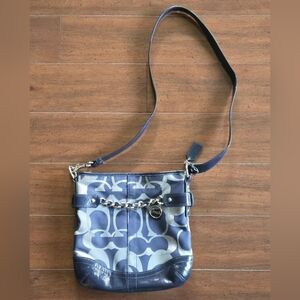 Coach Blue and Gray Shoulder Bag